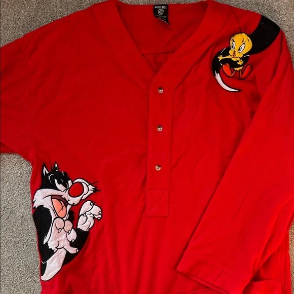 Warner Bros. Red Long Sleeve Dress - Picture 4 of 4